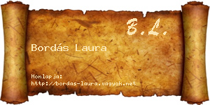Bordás Laura névjegykártya